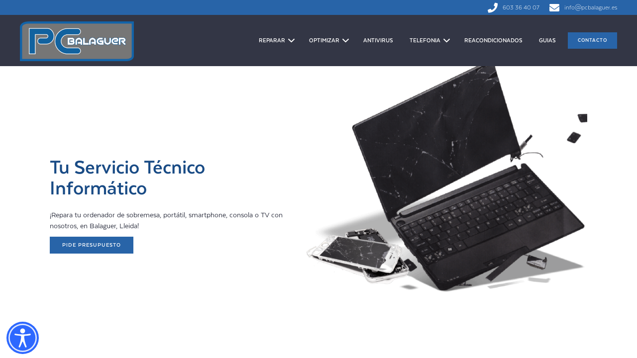 Home page del sito PC Balaguer