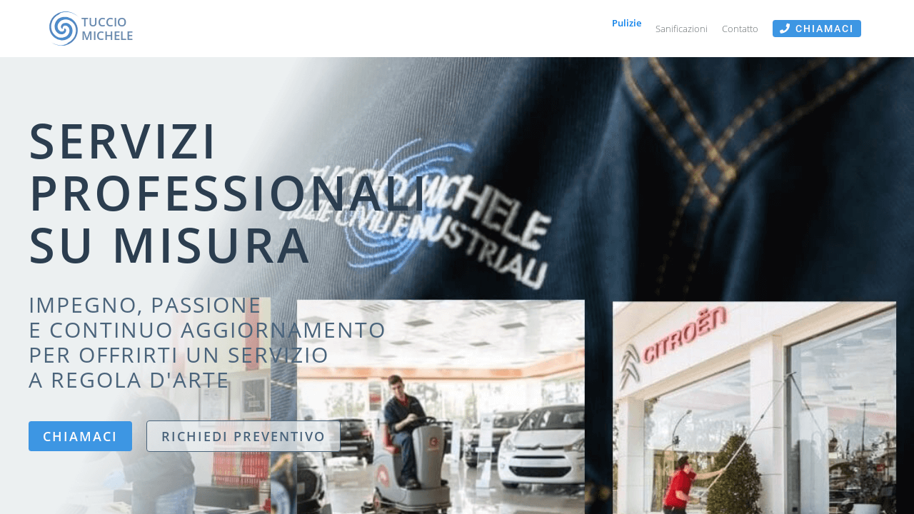 Home page del sito Tuccio Michele