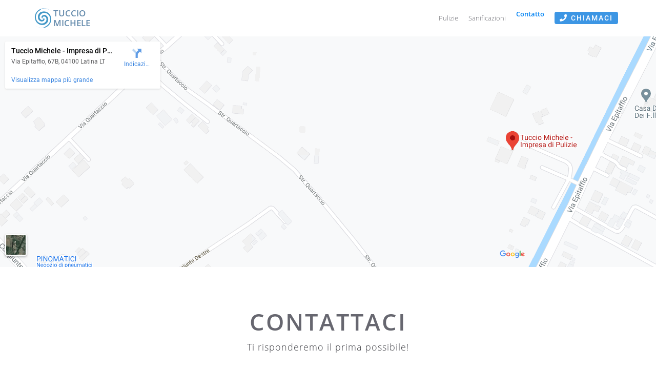 Pagina contatti del sito Tuccio Michele